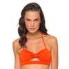 Lolita Cut Out Bikini Top in Tomato Textured