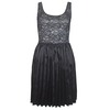 Motel Ali Skater Dress in Black and Silver Rose