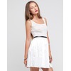 Motel Ali Skater Dress in White Rose Lace