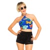 Motel April Crop Top In Butterfly Daze