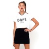 Motel Box Crop Tee in Dope City White Print