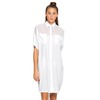 Motel Dela Sheer Mesh Cocoon Shirt in White