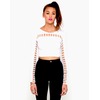 Motel Eddi Cut Out Long Sleeved Crop in White