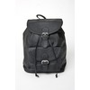 Motel Rocks Motel Hannah Leather Look Rucksack in Black