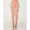 Motel Jodie Skinny Crop Pant in Pink Palm Leaf