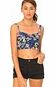 Motel Josie Cropped Top in Sunshine Flower Navy