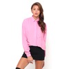 Motel Leela Oversized Batwing Shirt in Powder Pink