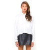 Motel Leela Oversized Batwing Shirt in White