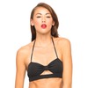 Motel Lolita Cut out Bikini Top in Black Textured