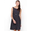 Motel Mia Prom Dress in Black Polka Dot