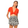 Motel Mira Twist Crop Top in Tangerine