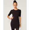 Motel Monic ¾ Sleeve Bodycon Dress in Black