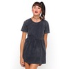 Motel Penny Babydoll Denim Dress in Black Wash