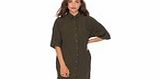 Motel Stella Shirt Dress in Khaki