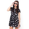 Motel Topi Tea Dress in Black Daisy Print