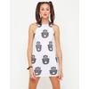 Motel Zena Bodycon Dress in Henna Hand Print