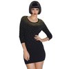 Sabine Dress - Black Gold Beads