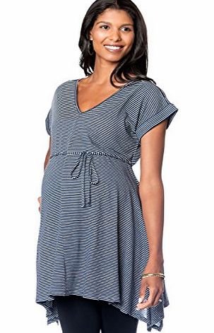 Motherhood Maternity Motherhood Short Sleeve V-neck Hanky Hem Maternity Tunic