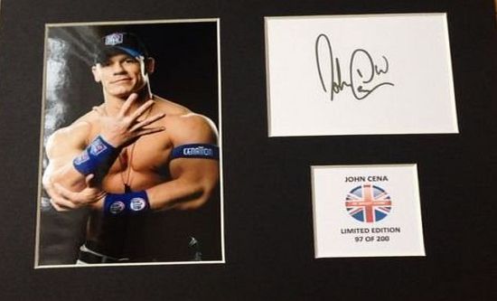 MOUNTSTORE LIMITED EDITION JOHN CENA SIGNED DISPLAY PRINTED AUTOGRAPH BOXING AUTOGRAPH AUTOGRAF AUTOGRAM SIGNIERT SIGNATURE MOUNT FRAME