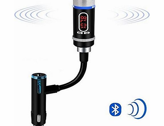 Mpow Streambot Y Wireless Bluetooth FM Transmitter Radio Adapter Handsfree Car Kit with Hands-Free Callin