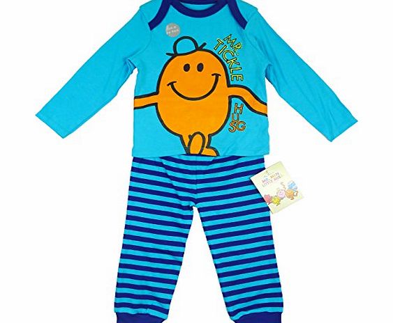 Mr Men Baby Mr Men Mr Tickle Front amp; Back Print Boys Pyjamas from Newborn to 24 Months