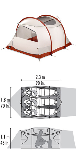 MSR MO ROOM 3P TENT - GREEN