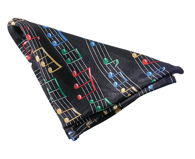 music Coloured Notes Silk Hankie