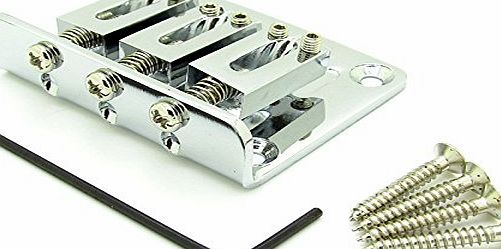 Musical Parts Guitar Parts Adjustable 3 String Guitar Tailpiece Bridge Chrome