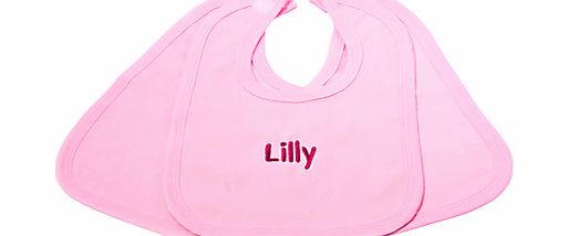 My 1st Years Personalised Bibs, Pack of 3, Pink