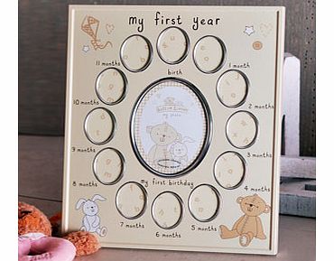 MY First Year Button Corner Aluminium Photo Frame