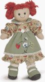 MyDoll Rag Doll Red Hair, Green Strawberry Dress - MyDoll