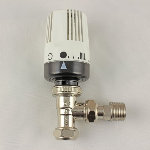 15mm Angle Nickel TRV2WAY Contract Thermostatic Radiator Valve