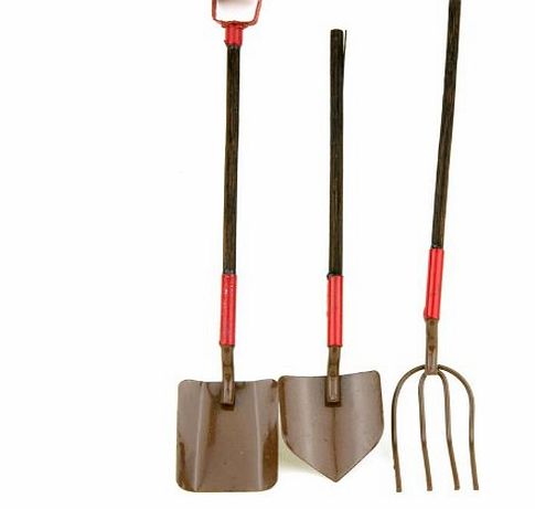 MyTinyWorld Dolls House Miniature 3 Piece Garden Tool Set