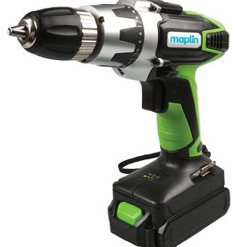 LITHIUM-ION CORDLESS DRILL DRIVER 18V 0-550RPM 1300MAH 1.55KG 3-5H BATTERY LIFE