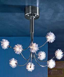 Nadia 9 Light Bright Chrome Ceiling Light