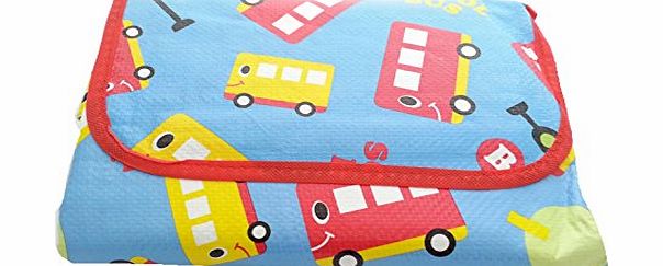 NADO Baby Kid Large Summer Beach Playmat Picnic Camping Feeding Activity Mat Floor Protector - School Bus