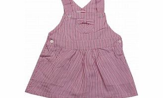 Name It Baby Girls Red Pinstripe Pinafore Dress