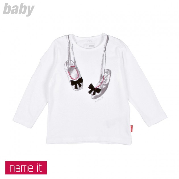 Girls Name It Salome Long Sleeve T-Shirt - White