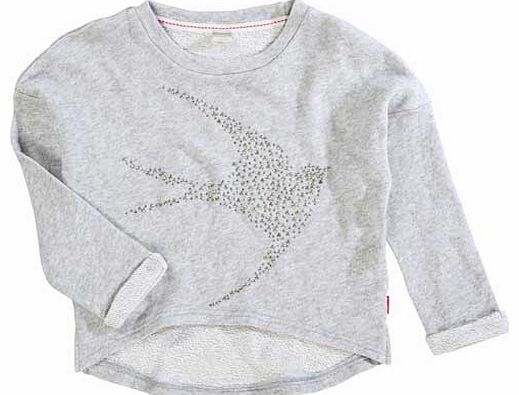 name it Girls Swallon Graphic Sweat Top - 7-8