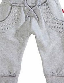 name it Mini Girls Grey Pretty Joggers - 2-3