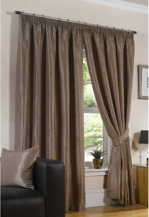 Chocolate Lined Curtains