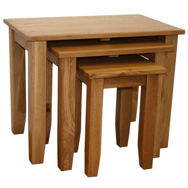 natasha Solid Oak Nest Of Tables