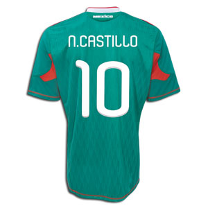 Adidas 2010-11 Mexico World Cup home (N.Castillo 10)