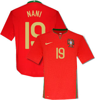 Nike 08-09 Portugal home (Nani 19)