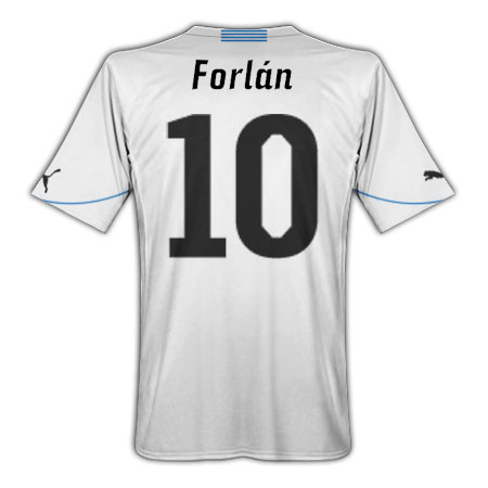 Puma 2010-11 Uruguay World Cup Away (Forlan 10)