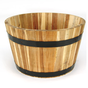 Acacia Barrel Planter - 530mm diameter