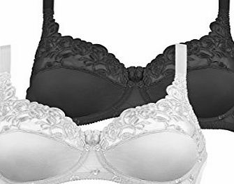 Naturana Pack of 2 Underwired Bra 887543 46 C 1 x white1 x black