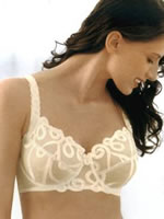 Naturana Scroll Lace Bra Cream