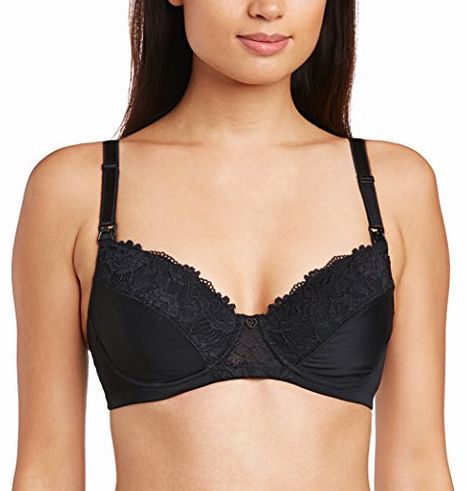 Naturana Womens Underwired Full Cup Nursing Bra, Black, 38D