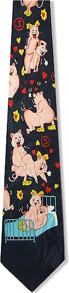 Naughty Pigs Tie